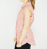 Womens Jack Wolfskin Wahia Print 1402081 Watercress Blossom Sleeveless Shirt